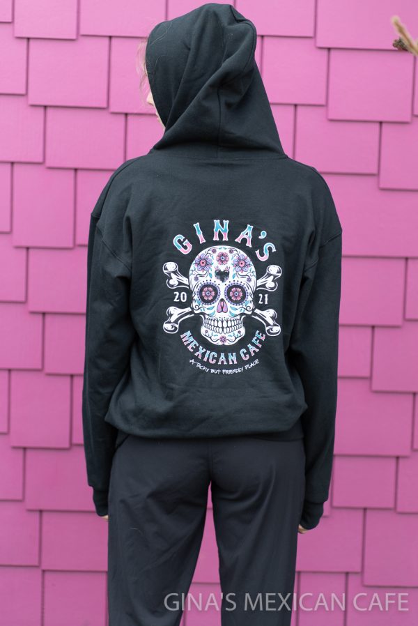 Gina's Mexican Cafe Women's Black Hoodie Back